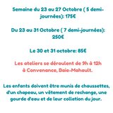 LES ATELIERS DES 2-5 ANS DES VACANCES DE LA TOUSSAINT