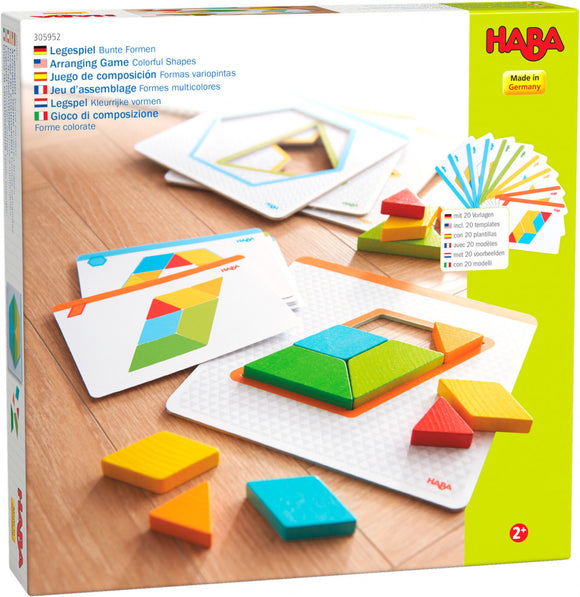 Jeu d'assemblage formes multicolores